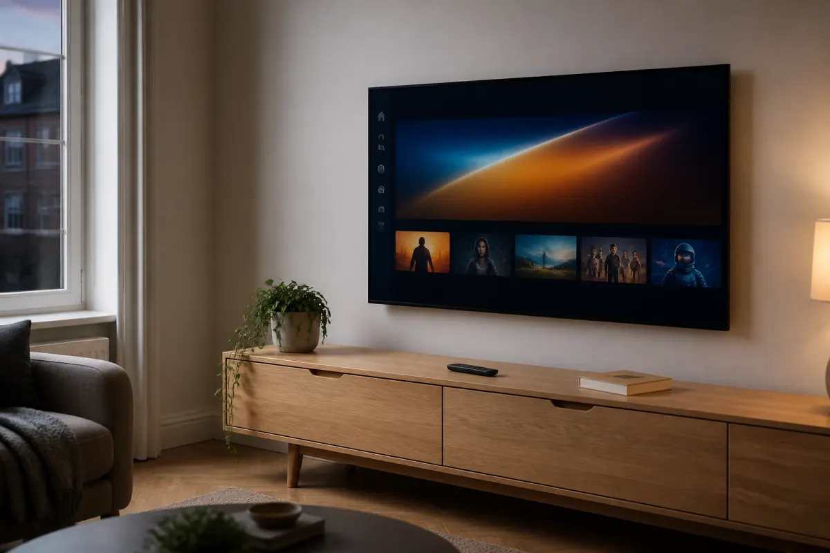 Living room TV ready for Digitaline IPTV setup